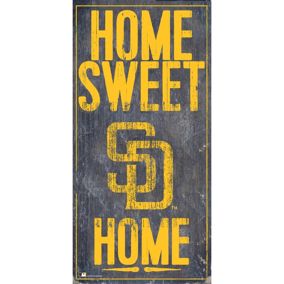 7846024731 6 x 12 in. San Diego Padres Home Sweet Home Wood Sign