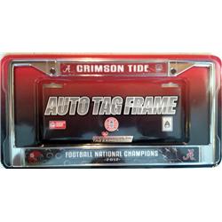 Picture of Rico Industries 9474674625 Alabama Crimson Tide 2012 National Frame Chrome Champ License Plate