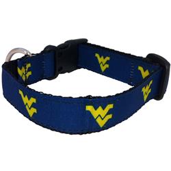Picture of Little Earth 9438108902 West Virginia Mountaineers Pet Collar&#44; Small