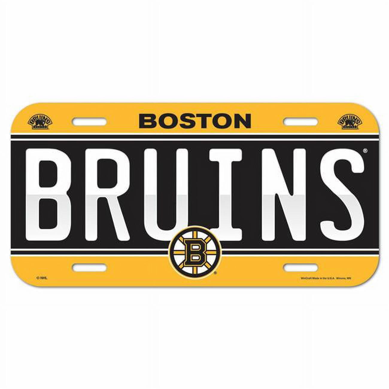 Boston Bruins Plastic License Plate