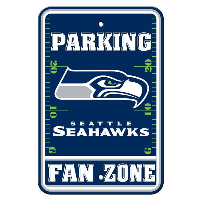 2324592214 12 x 18 in. Seattle Seahawks Plastic Fan Zone Parking Style Co Sign