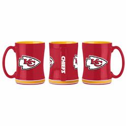 Picture of Caseys 629366621 14 oz Kansas City Chiefs Sculpted Relief Coffee Mug&#44; Red