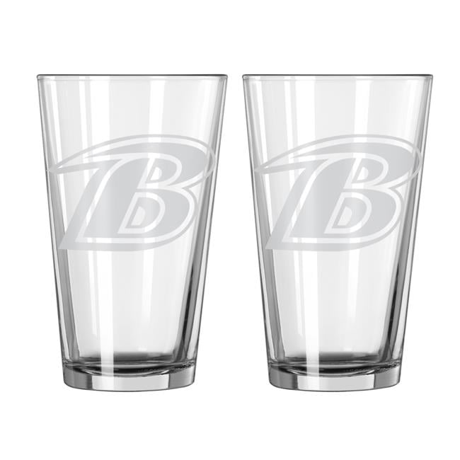 Baltimore Ravens Pint Frost Design Glass Set - 2 Piece