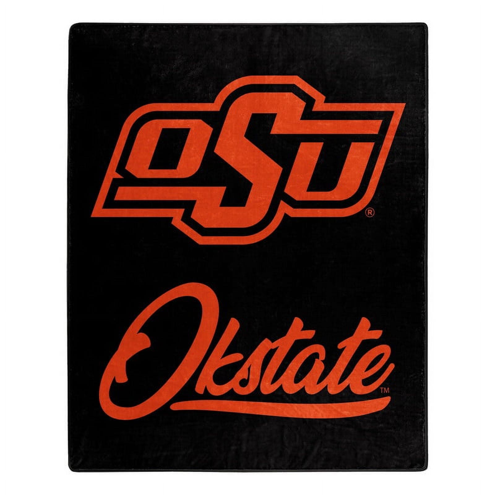 Picture of Caseys 9060426874 50 x 60 in. Oklahoma State Cowboys Raschel Signature Design Blanket