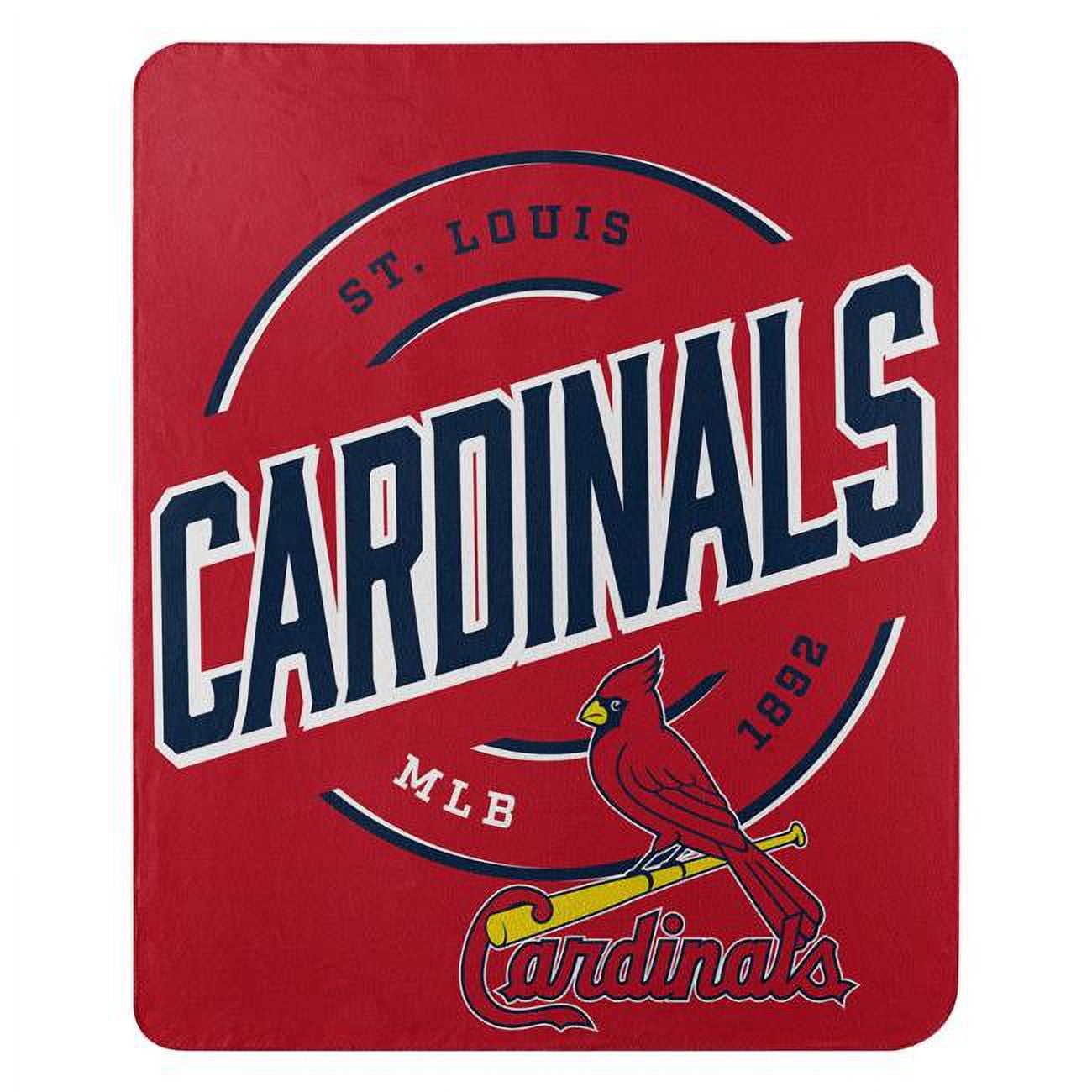 Picture of Caseys 9060427683 50 x 60 in. St. Louis Cardinals Fleece Campaign Design Blanket