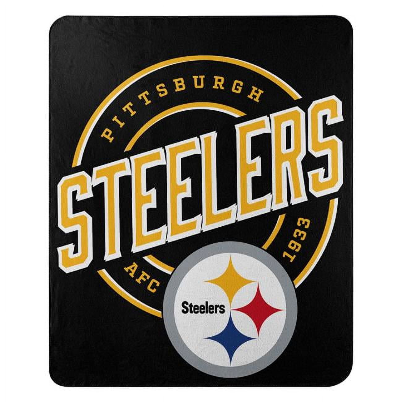Picture of Caseys 9060427726 50 x 60 in. Pittsburgh Steelers Fleece Campaign Design Blanket