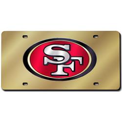 Picture of Caseys 9474613843 San Francisco 49ers Laser Cut License Plate&#44; Gold