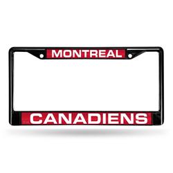 Montreal Canadiens Laser Cut License Plate Frame, Chrome Black
