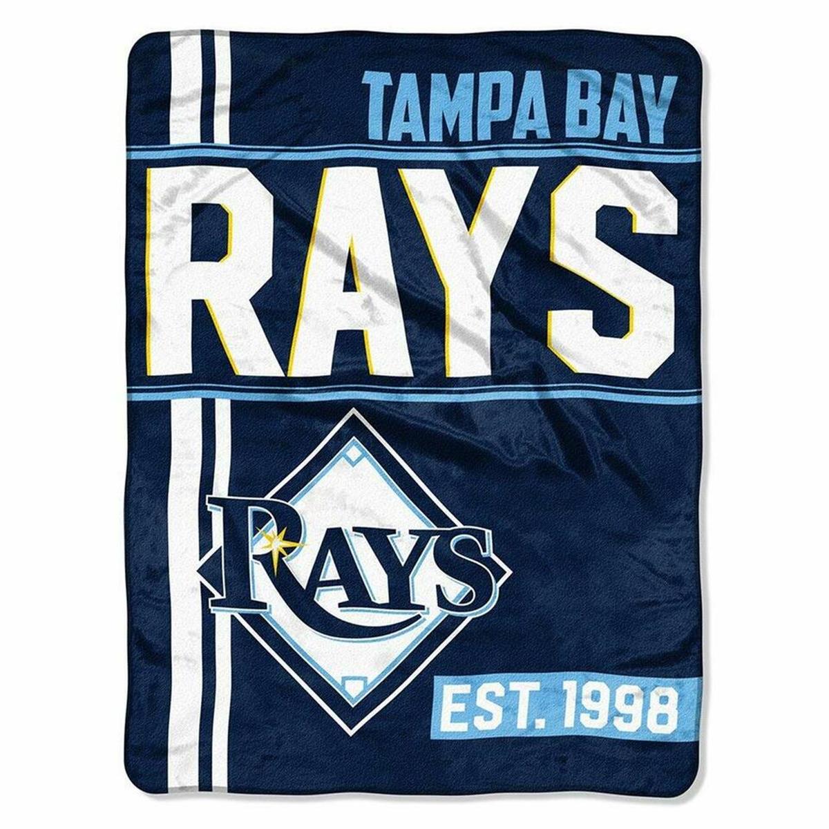 46 x 60 in. Tampa Bay Rays Micro Raschel Walk Off Design Rolled Blanket