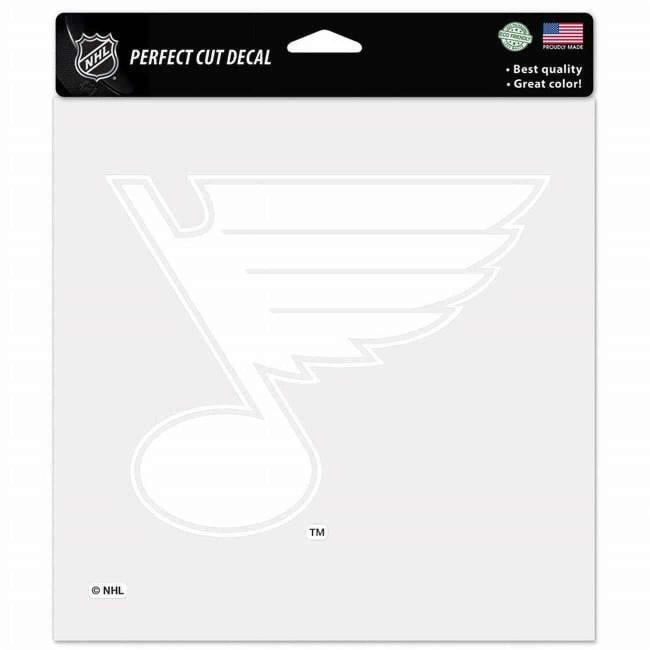 8 x 8 in. St. Louis Blues Perfect Cut Decal, White