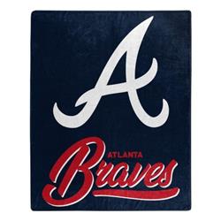 Picture of Northwest 9060426932 50 x 60 in. MLB Raschel Signature Design Atlanta Braves Blanket