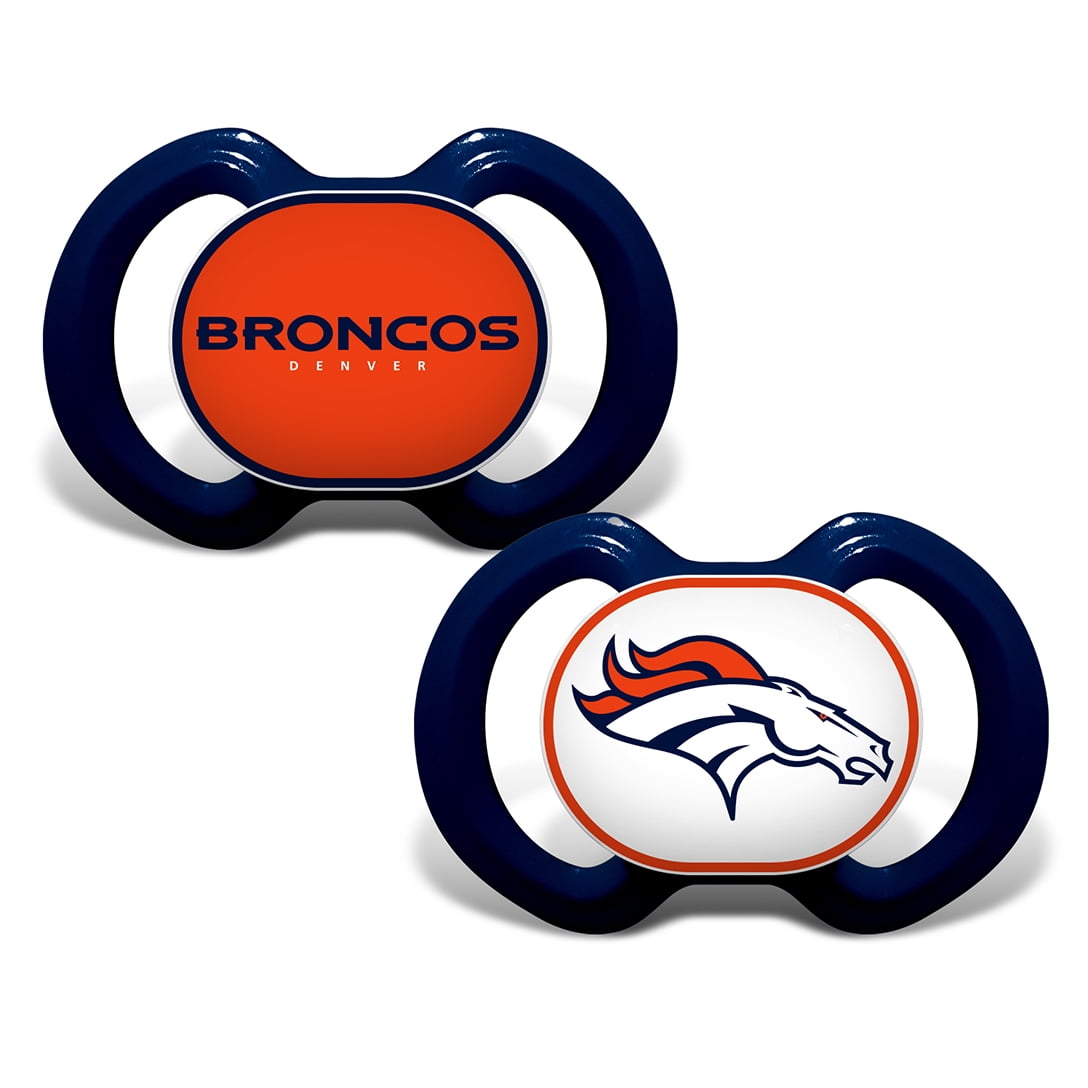 Masterpieces Puzzle 598800550 Denver Broncos Pacifier, Pack of 2