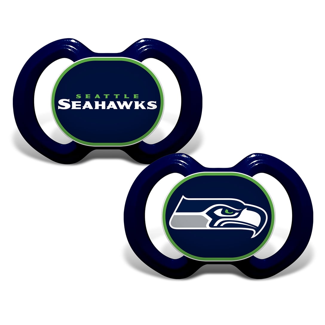 Masterpieces Puzzle 598800568 Seattle Seahawks Pacifier, Pack of 2