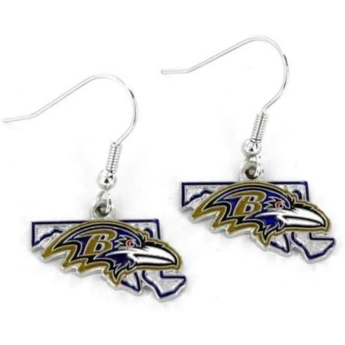 Picture of Amo 6326474206 Baltimore Ravens State Design Earrings