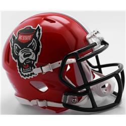 9585590129 North Carolina State Wolfpack Red Tuffy Design  Replica Mini Speed Style Helmet