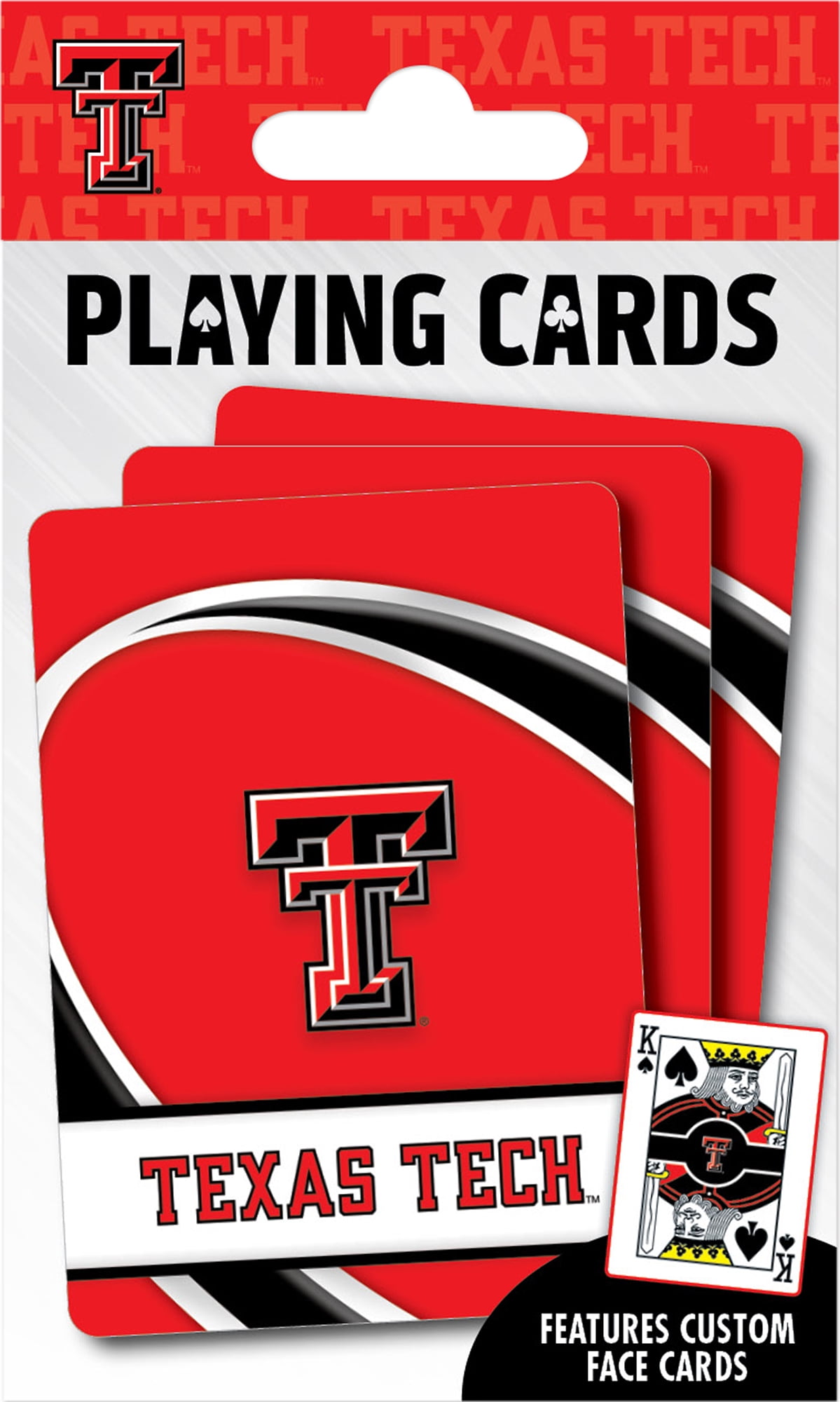 Masterpieces Puzzle 598881925 Texas Tech Red Raiders Playing Cards with Logo