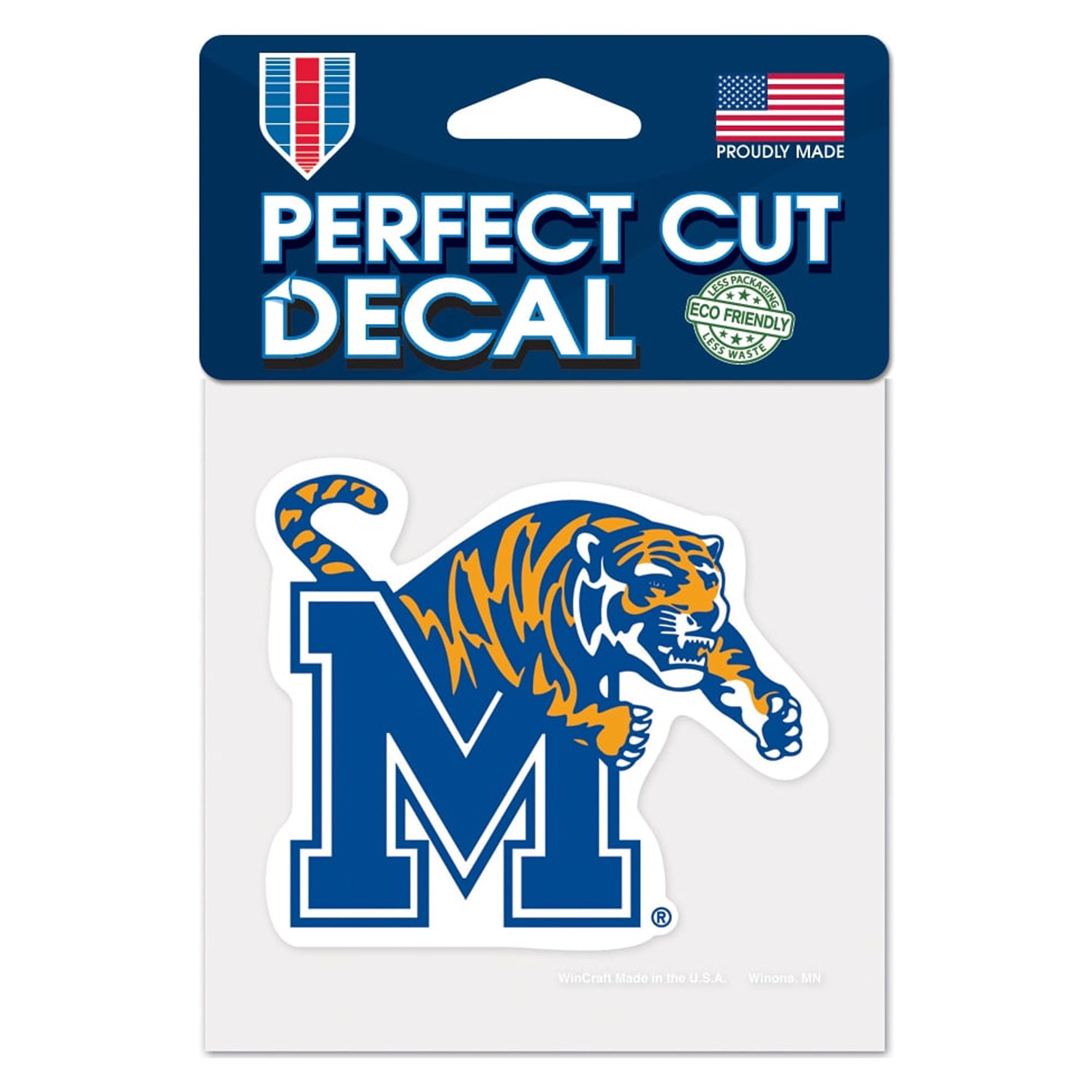 4 x 4 in. Memphis Tigers Perfect Cut Color Decal