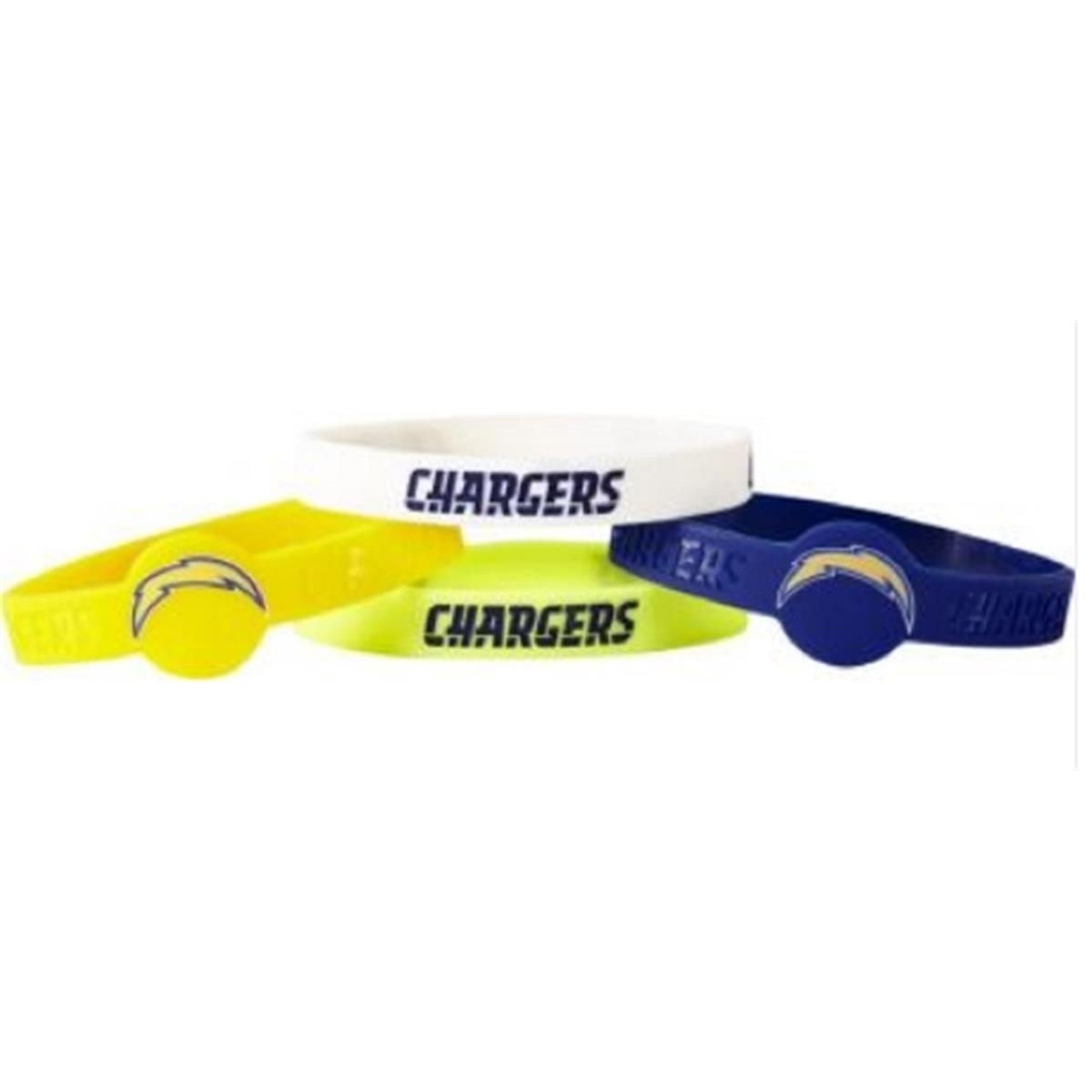 Picture of Caseys 6326400328 0.5 in. Los Angeles Chargers Silicone Bracelets, Pack of 4