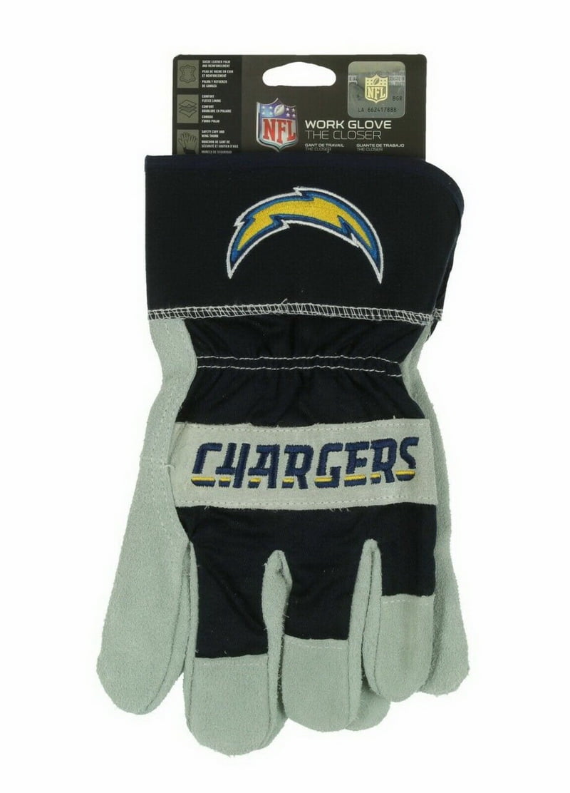 Picture of Caseys 7183101550 10 x 12.5 in. Los Angeles Chargers The Closer Work Style Gloves