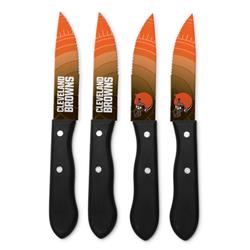 Picture of Caseys 7183101984 14 x 19 in. Cleveland Browns Steak Knife Set&#44; Pack of 4