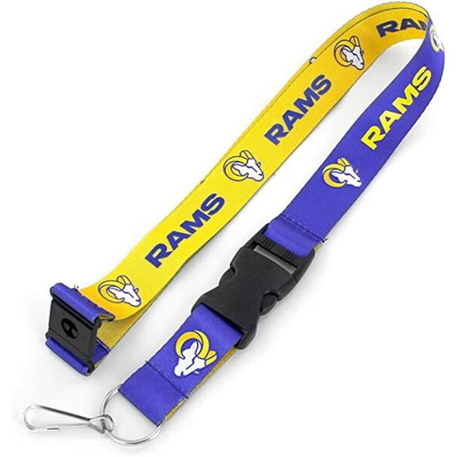 Picture of Aminco 6326400528 22 in. NFL Los Angeles Rams Reversible Lanyard&#44; Navy & Yellow