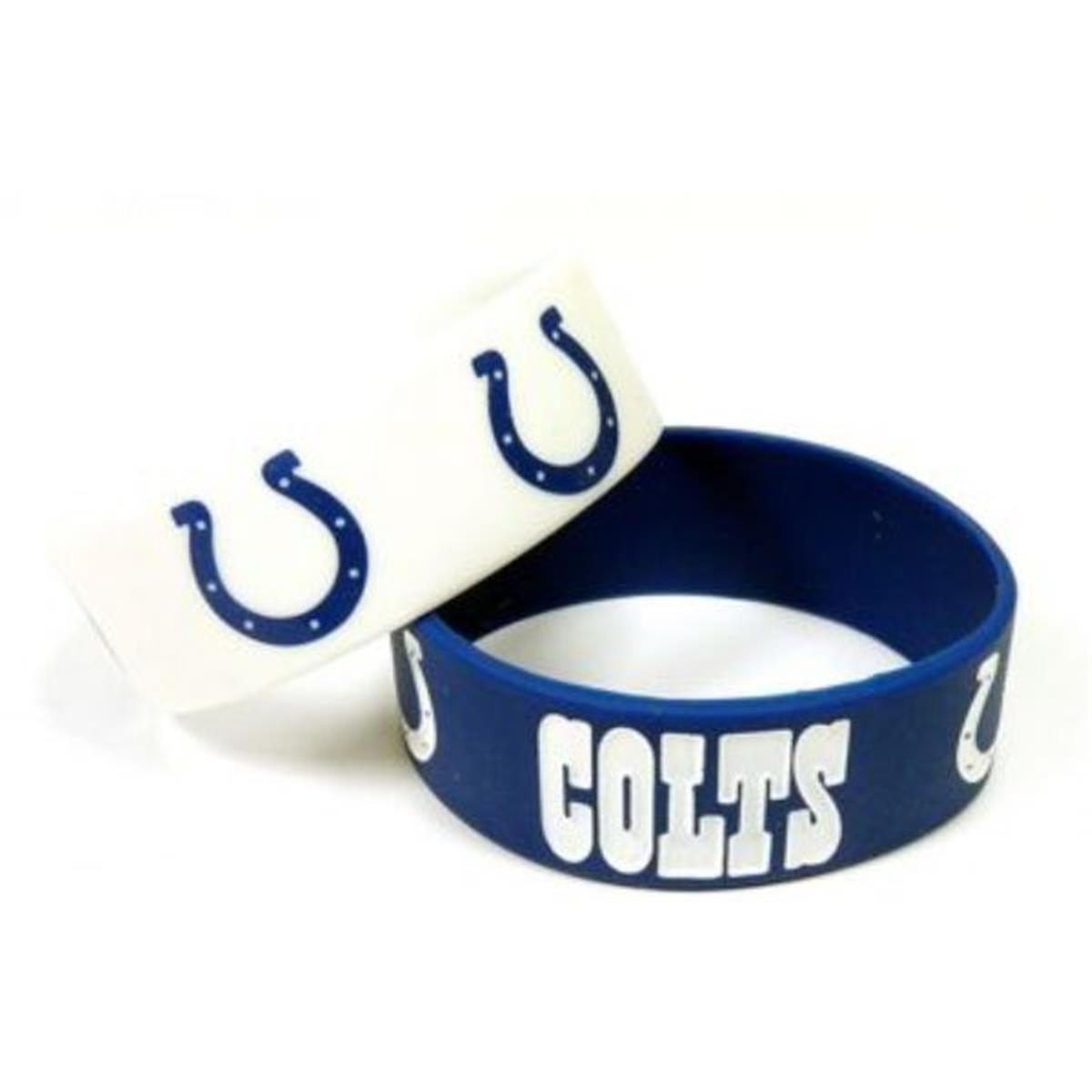 Picture of Aminco 6326401179 NFL Indianapolis Colts Bracelets - Pack of 2