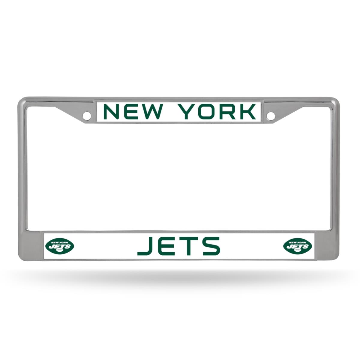 6734562423 NFL New York Jets License Plate Frame, Chrome Alternate