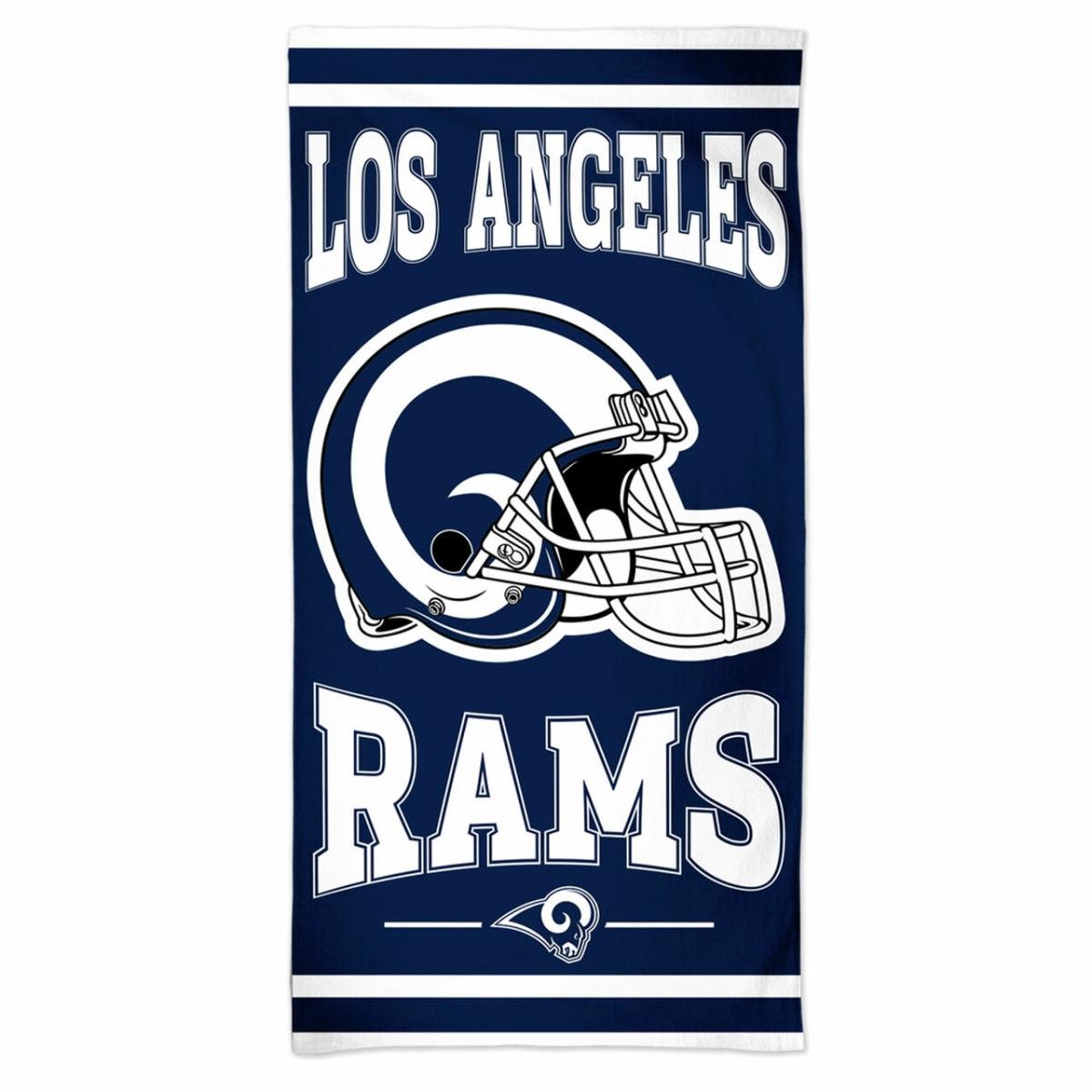 30 x 60 in. NFL Los Angeles Rams Beach Style Towel, Blue & White