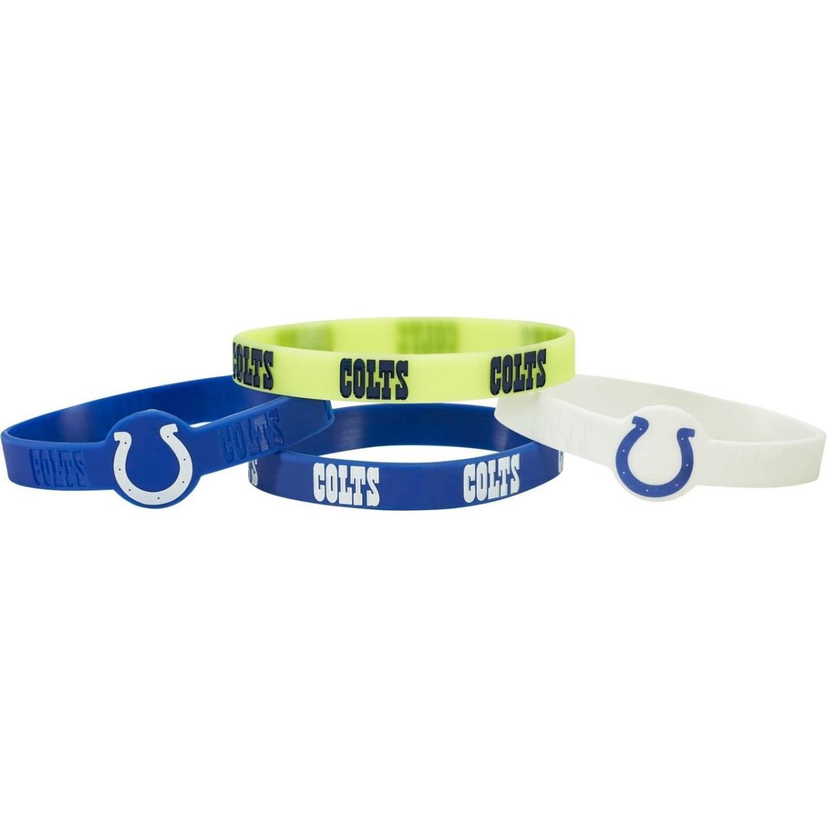 6326401231 Indianapolis Colts Bracelets Silicone Alternate Design - Pack of 4