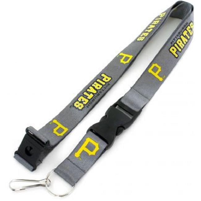 Picture of Amo 6326481249 Pittsburgh Pirates Lanyard&#44; Charcoal