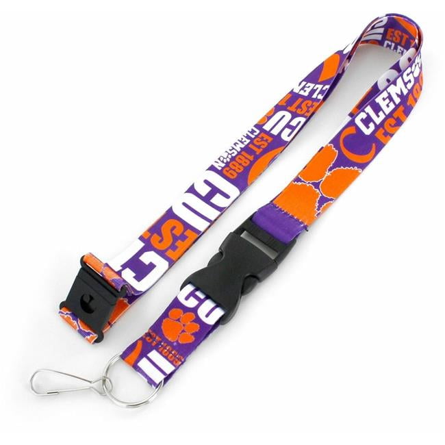 Picture of Amo 6326485668 Clemson Tigers Lanyard Breakaway Style Dynamic Design