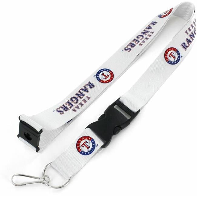 Picture of Amo 6326488608 Texas Rangers Lanyard White with White Buckle
