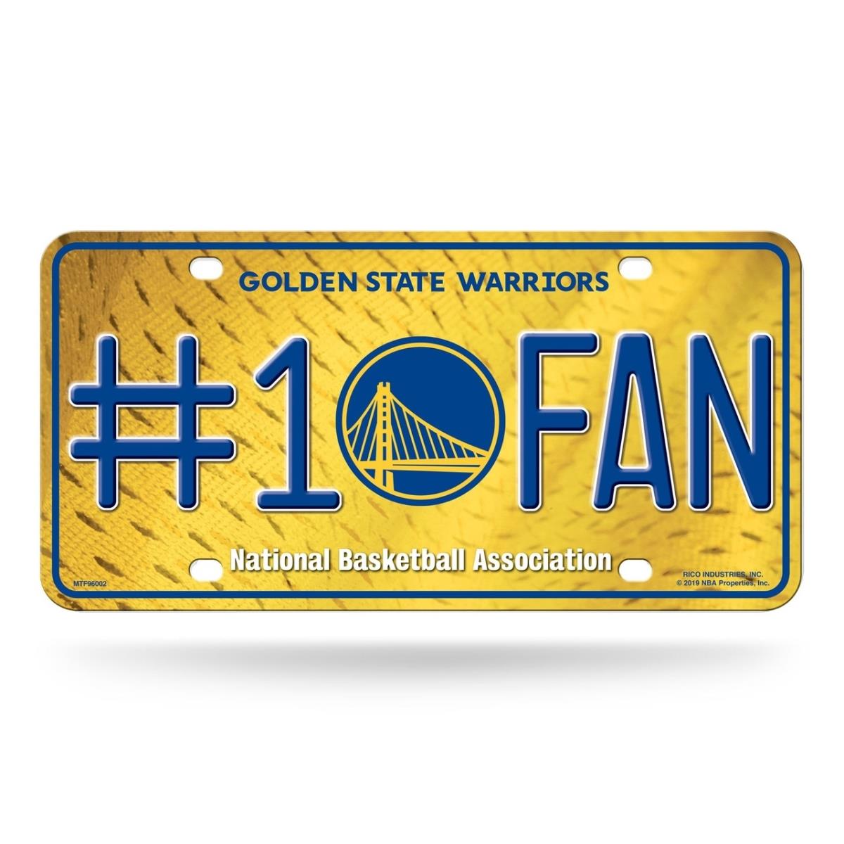 6734571247 No.1 Fan Golden State Warriors License Plate