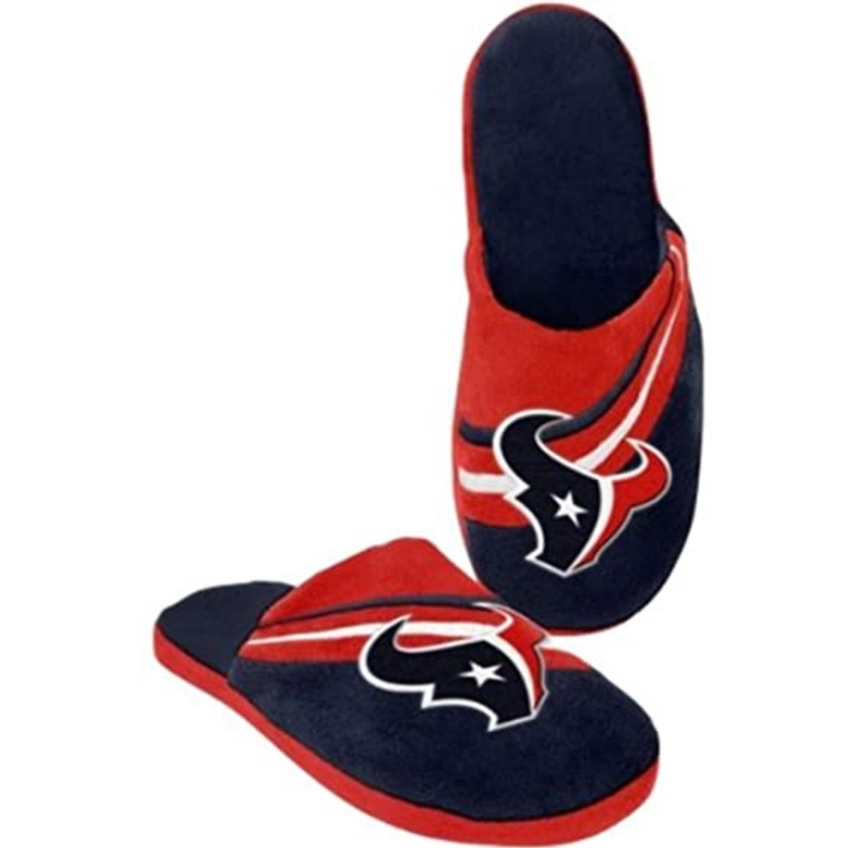Picture of Forever Collectibles 8784905587-M NFL Houston Texans Big Logo Stripe Slipper - Medium - Set of 2