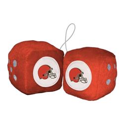 Picture of Fanmats 8162002204 3 in. NFL Cleveland Browns Fuzzy Dice