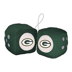 Picture of Fanmats 8162002208 3 in. NFL Green Bay Packers Fuzzy Dice