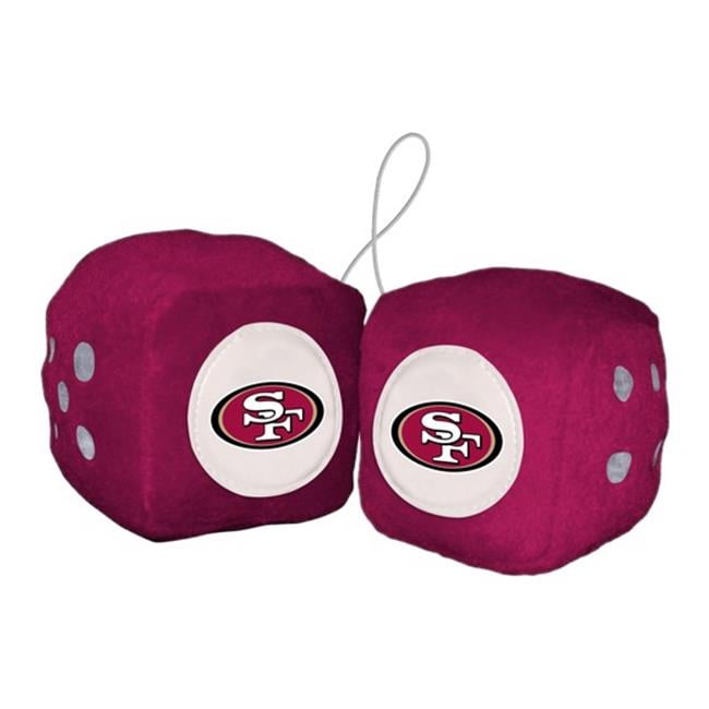 Picture of Fanmats 8162002225 3 in. NFL San Francisco 49ers Fuzzy Dice