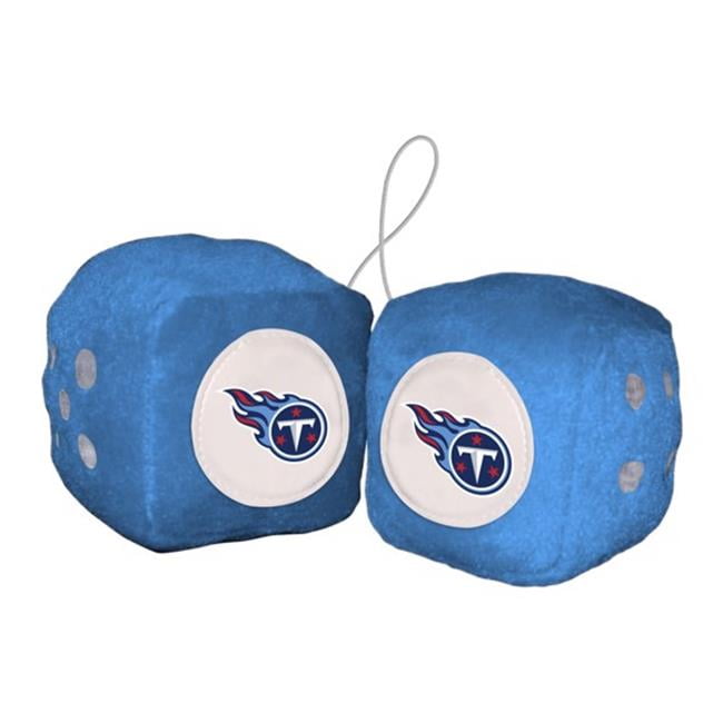 Picture of Fanmats 8162002228 3 in. NFL Tennessee Titans Fuzzy Dice