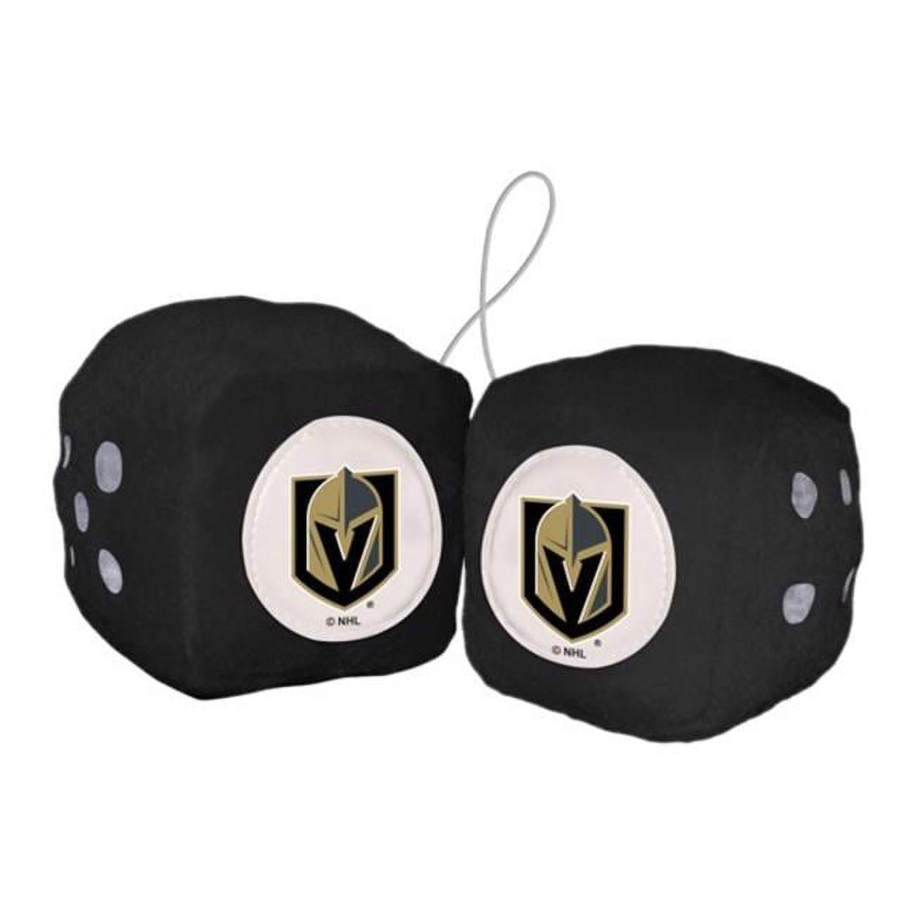Picture of Fanmats 8162002235 3 in. NHL Vegas Golden Knights Fuzzy Dice