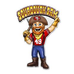 6734584359 San Francisco 49ers Shape Cut Mascot Design Pennant