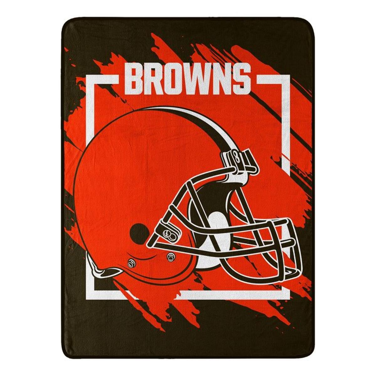 46 x 60 in. NFL Cleveland Browns Blanket Micro Raschel Dimensional Rolled