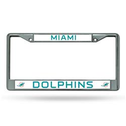 1140726134 Miami Dolphins License Plate Frame, Chrome
