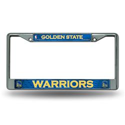 6734569163 Golden State Warriors License Plate Frame, Chrome