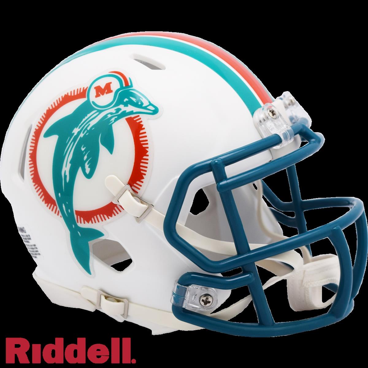 Replica Mini Speed Style 1980-1996 T-B Miami Dolphins Helmet