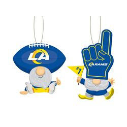 194600620 Los Angeles Rams Gnome Fan Ornament - Pack of 2