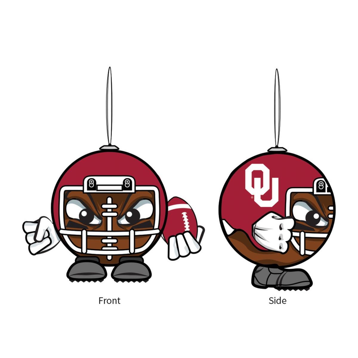 194604805 3 in. Oklahoma Sooners Ornament Ball Head