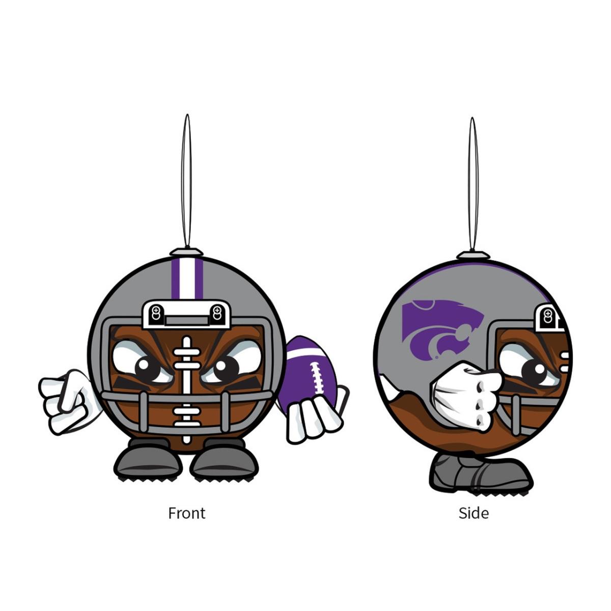 194608105 3 in. Kansas State Wildcats Ornament Ball Head