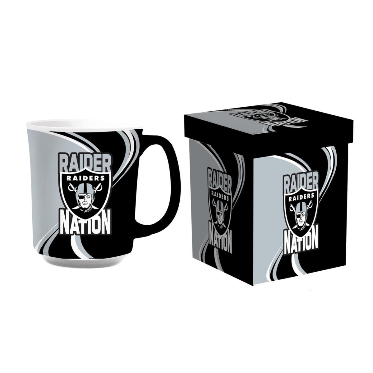 14 oz Ceramic with Matching Box Las Vegas Raiders Coffee Mug