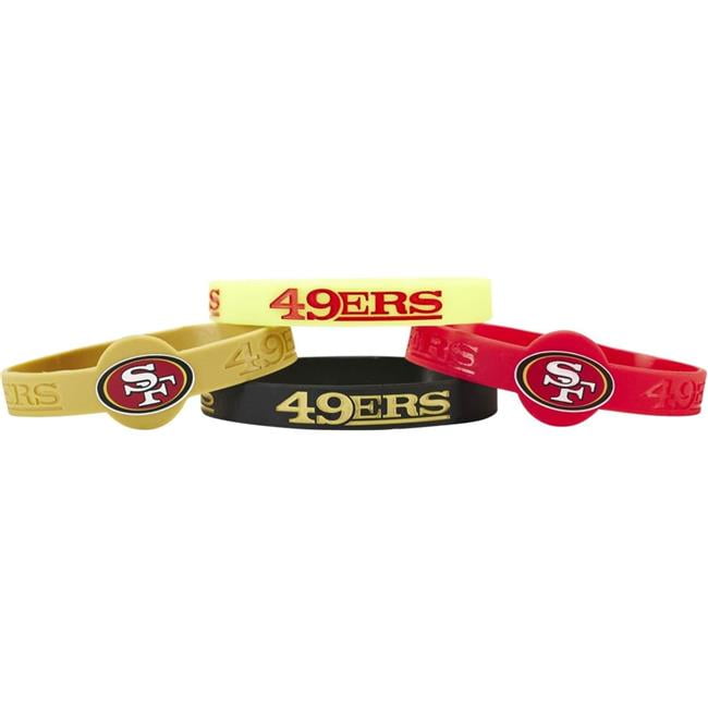 Picture of Amo 6326401133 San Francisco 49ers Silicone Bracelets - Pack of 4