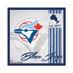 7846137102 10 x 10 in. Album Design Toronto Blue Jays Wood Sign